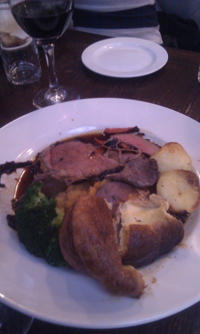 Roast beef at the Black Lion