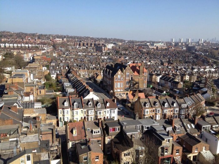 Wonderful "helicopter view" of West Hampstead on this glorious day via Keith Moffitt