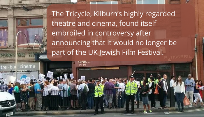The Tricycle, Kilburn’s highly regarded theatre and cinema, found itself embroiled in controversy after announcing that it would no longer be part of the UK Jewish Film Festival.