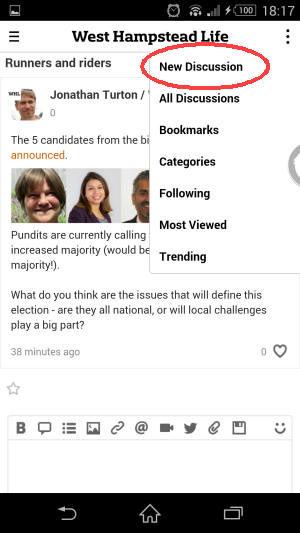 WHL Forum Screenshot New Discussion mobile