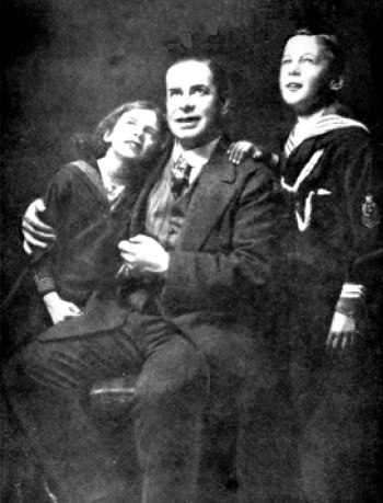 David Devant in 1913 with his daughter Vida and Jasper Maskelyne (from My Magic Life)