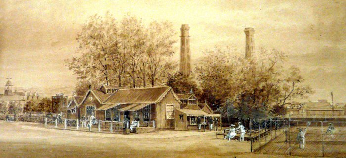 The pavilion about 1902. This was replaced by the current club house in 1927