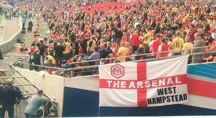 West Hampstead Gooners spotted at the FA cup final!  via @preetsjc