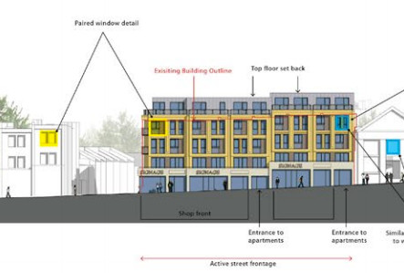 Design development for 153 to 163 Broadhurst Gardens ('modern' version)