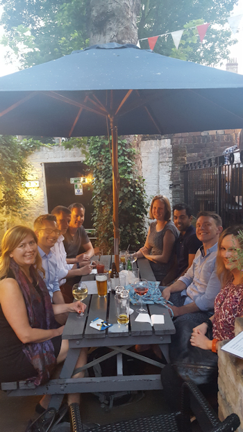 Summer evening drinks at The Black Lion
