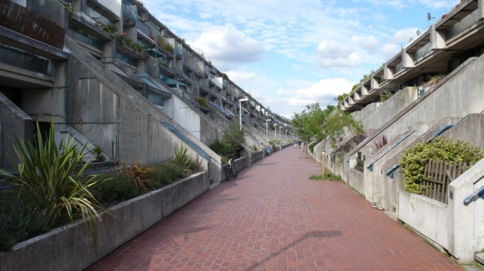 The Rowley Way Estate (aka Alexandra and Ainsworth) the final flourish of brutalist housing. Image: Open Buildings