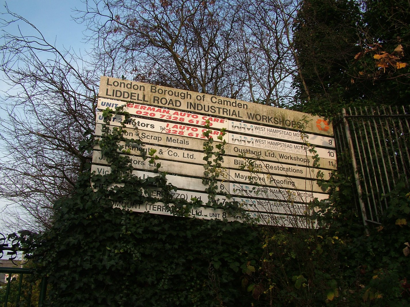 One afternoon on Liddell Road